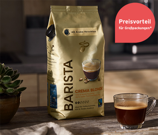 BARISTA Crema Blonde –  6x 1 kg Ganze Bohne
