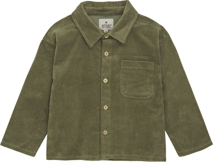 Huttelihut Shirt Corduroy Deep lichen green