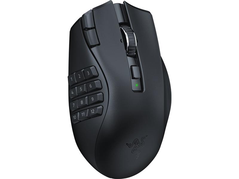 Razer Gaming-Maus Naga V2 HyperSpeed Ergonomische, kabellose Gaming-Maus mit optischem 30'000 dpi Sensor