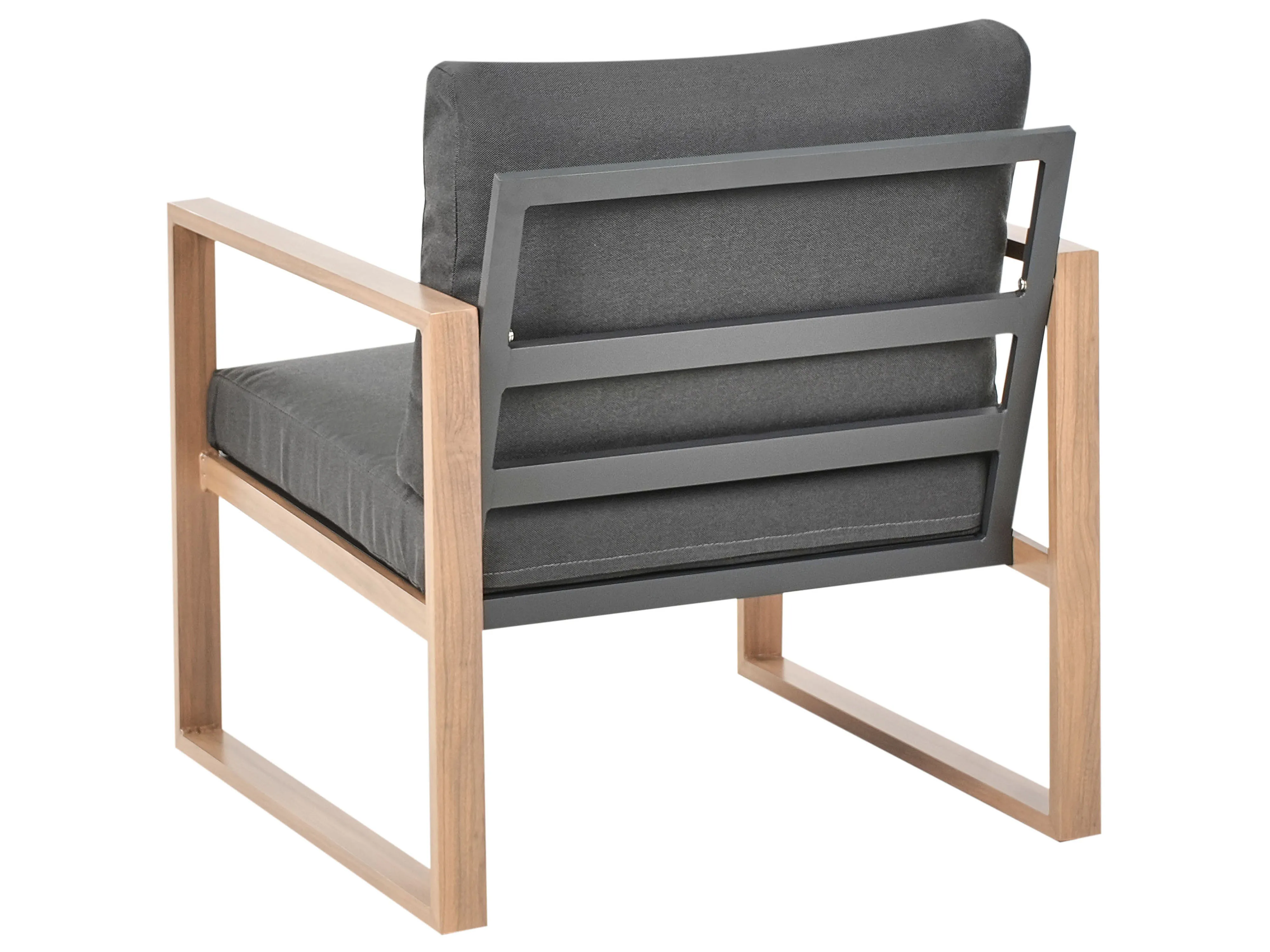 Loungeset met tafel 5-zits GELSO Metaal Donkergrijs
