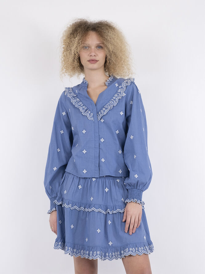 Neo Noir Degas Blouse Dusty blue
