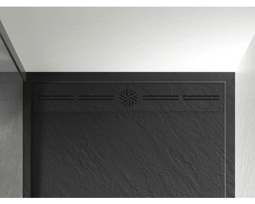 Jungborn VENTI douchebak 100 x 80 x 3 cm mat zwart