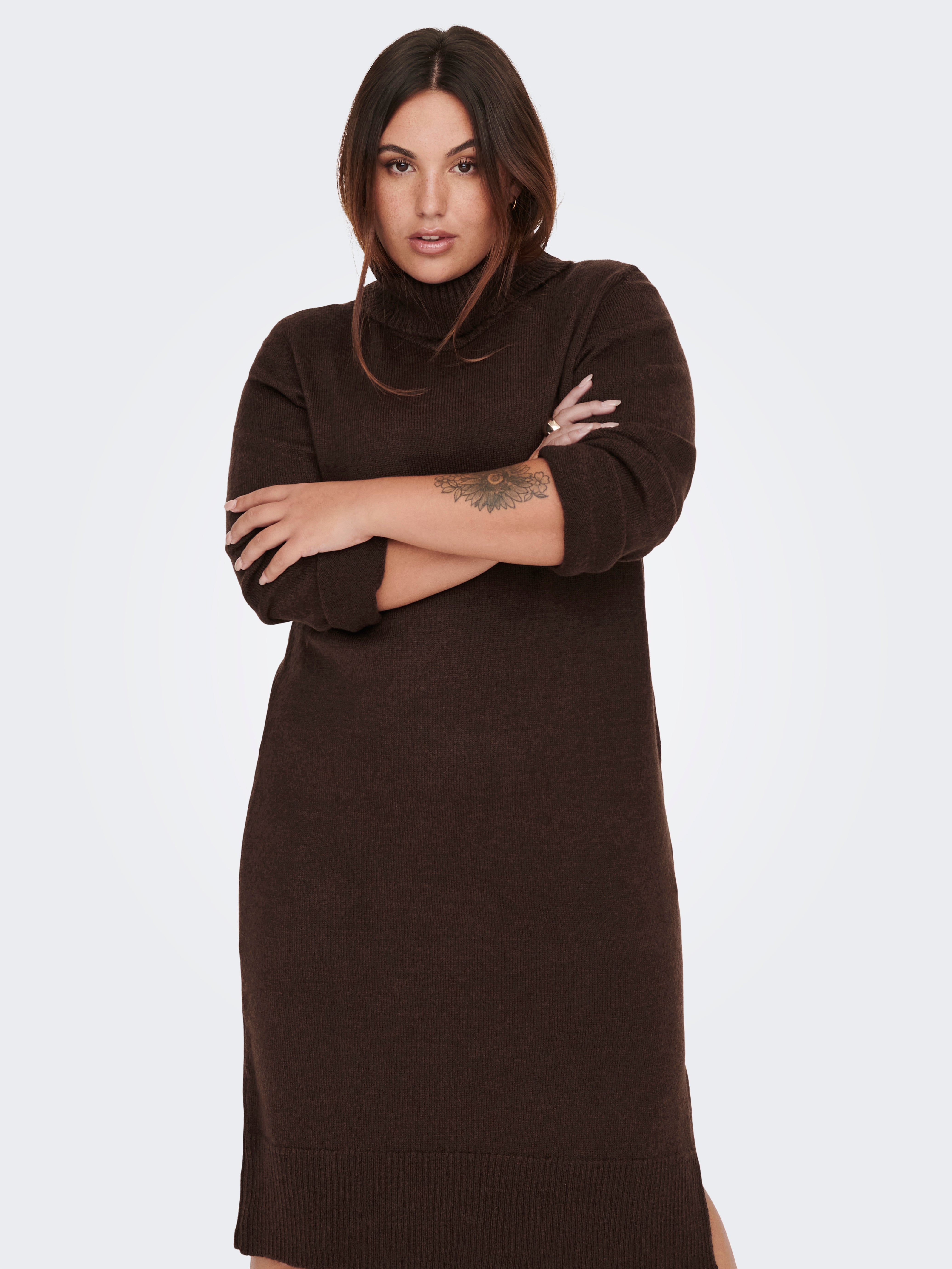 CARBRANDIE Langes Kleid Chicory Coffee