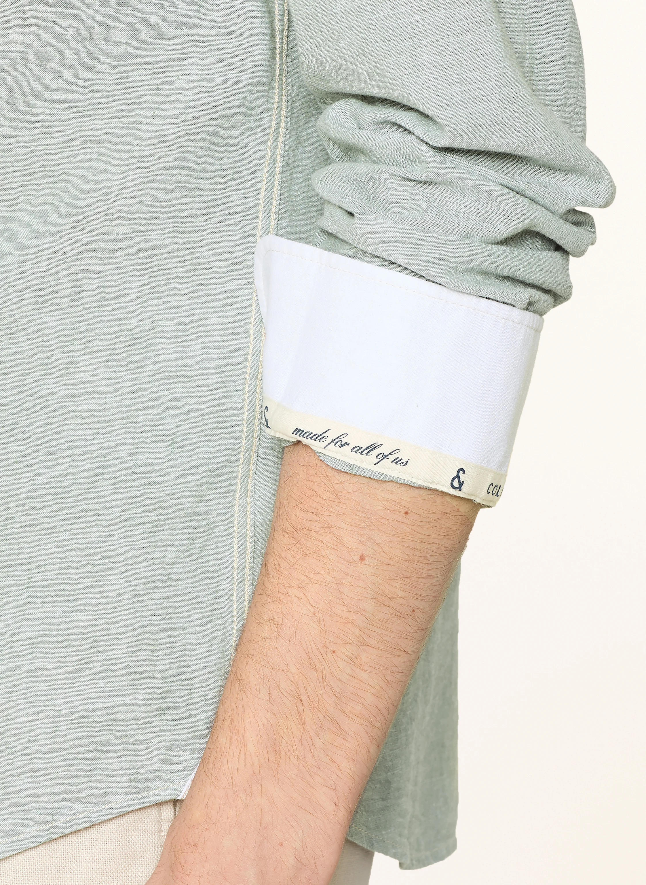 COLOURS & SONS Hemd Slim Fit mit Leinen