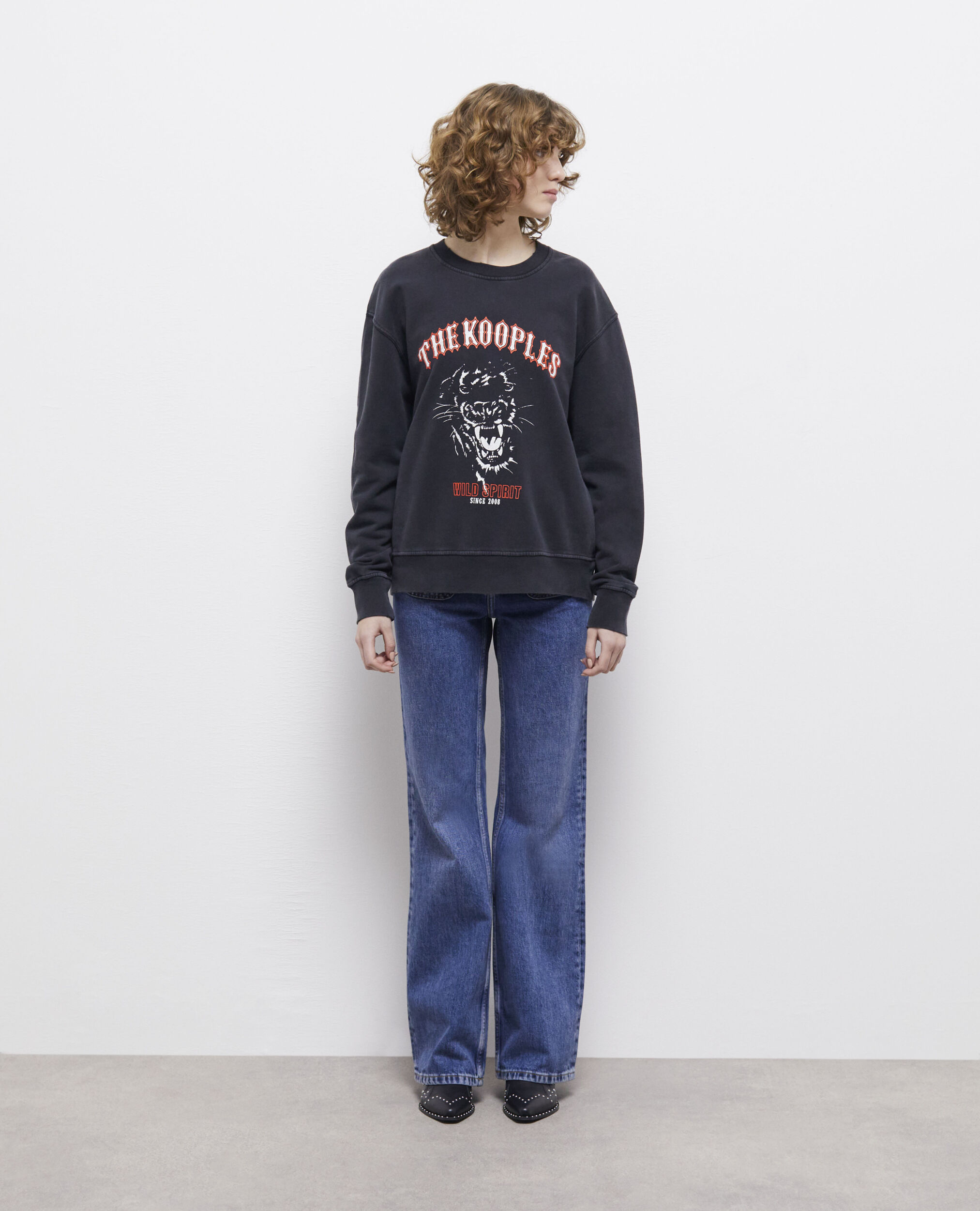 Sweatshirt sérigraphié noir