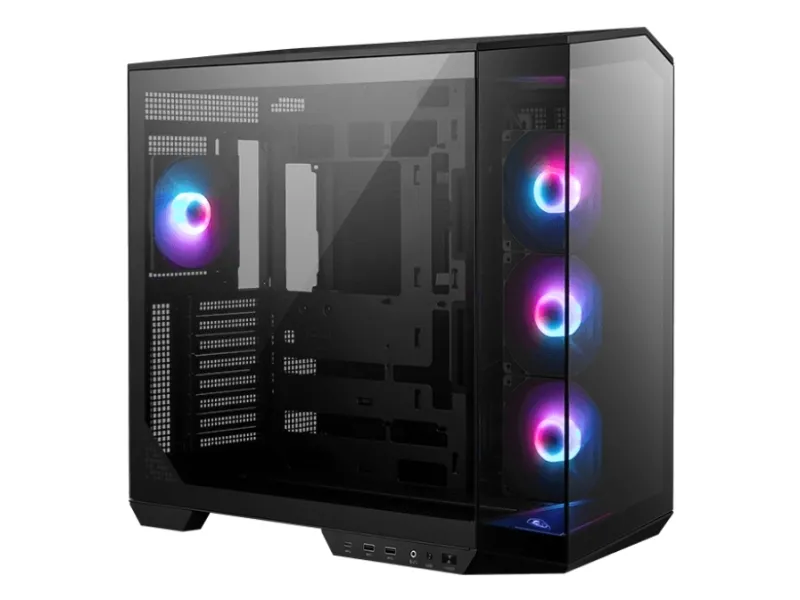 MSI MAG PANO 100R PZ - Mid tower - ATX - sidepanel med vindue (hærdet glas) - ingen strømforsyning (ATX) - USB/Audio/Mic