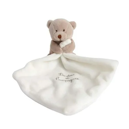 Doudou Bär mit Schmusetuch, natur 10cm