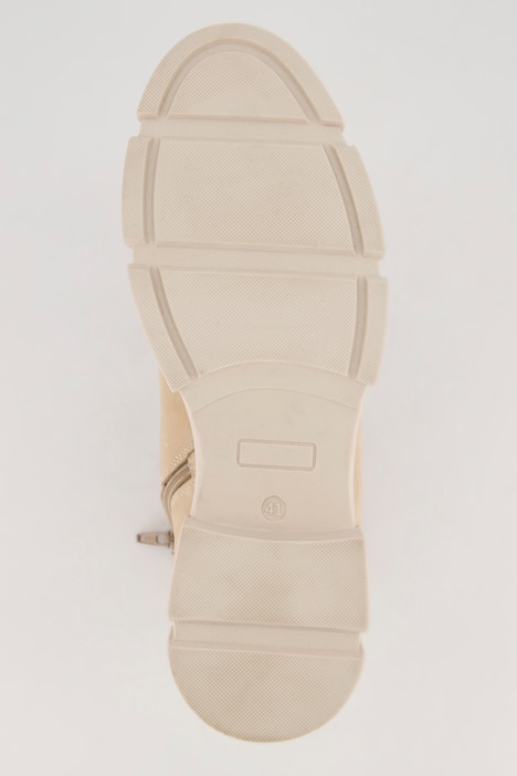 Leder-Stiefeletten, Flechtoptik, Weite H