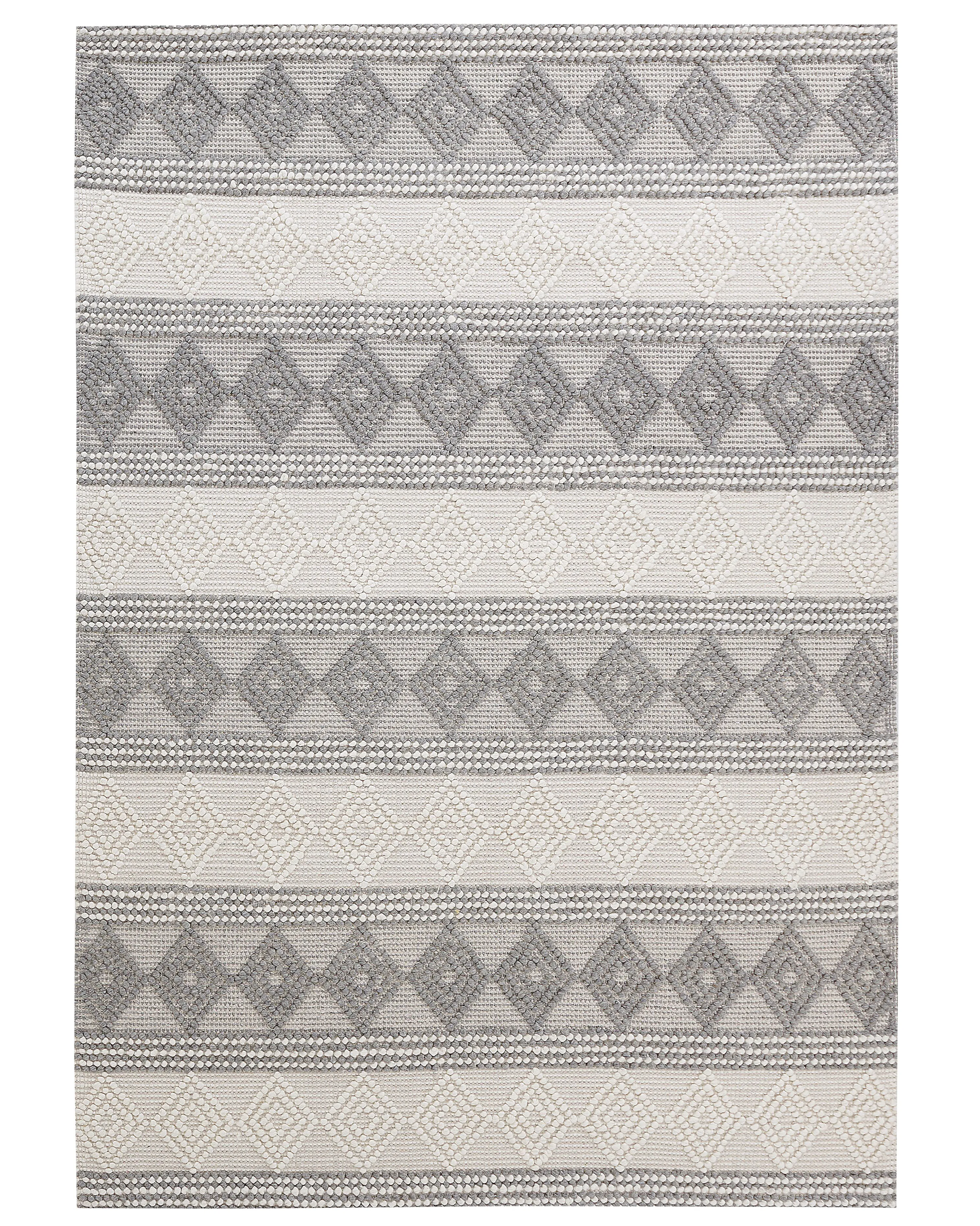 Vloerkleed BOZOVA Lichtbeige 160 x 230 cm Wol