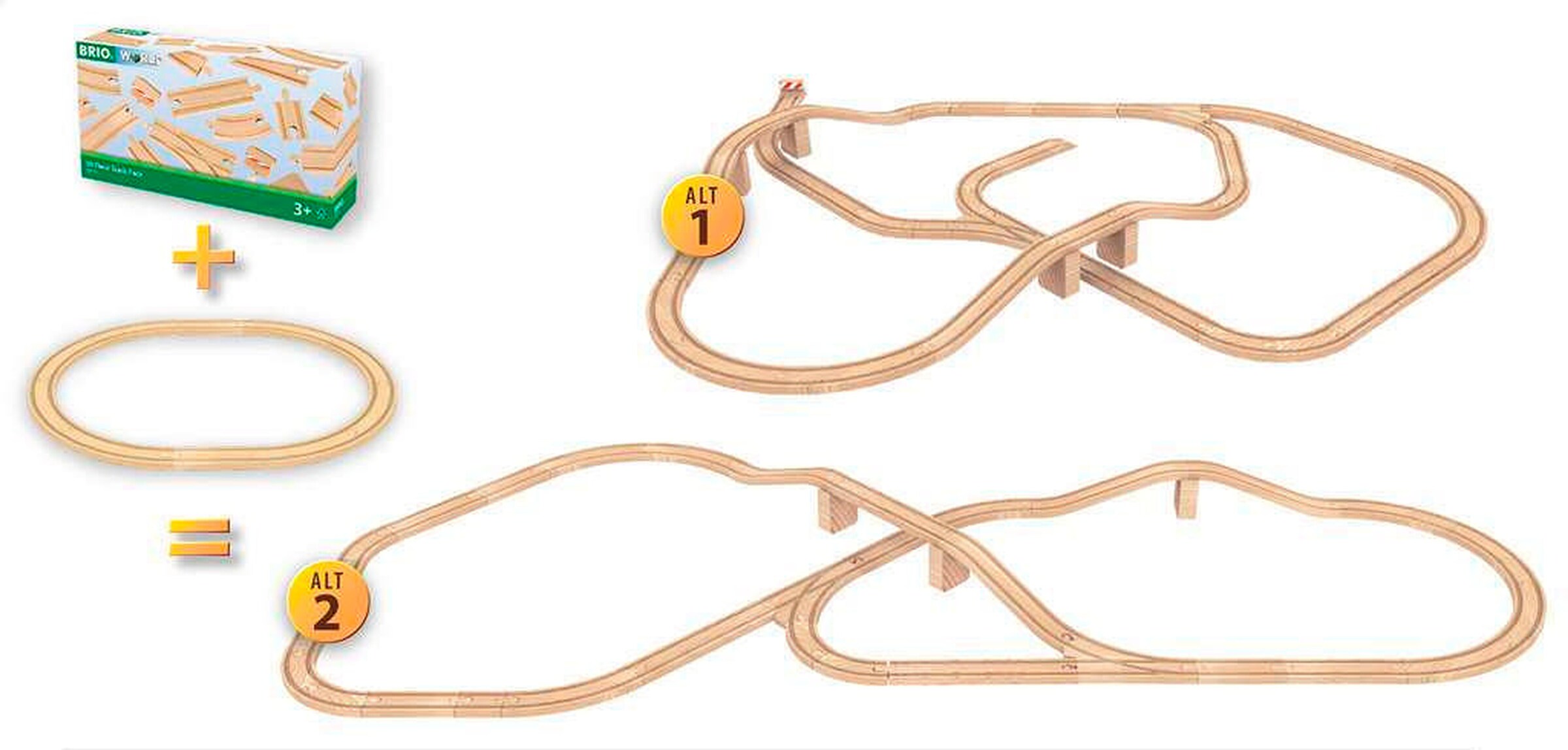 BRIO Großes Schienensortiment, 50 Teile
