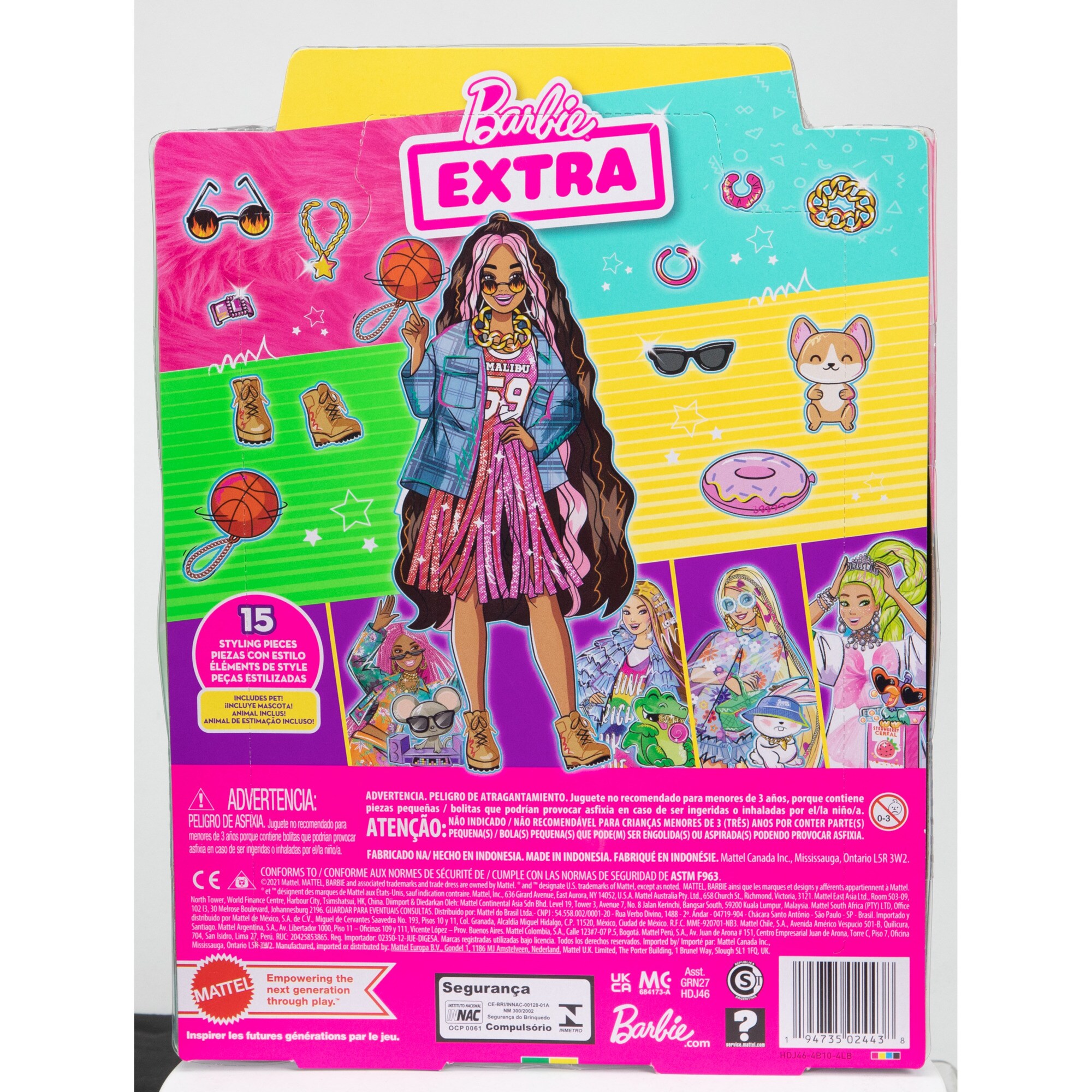 Mattel Puppe Barbie Extra Puppe Basketball-Look