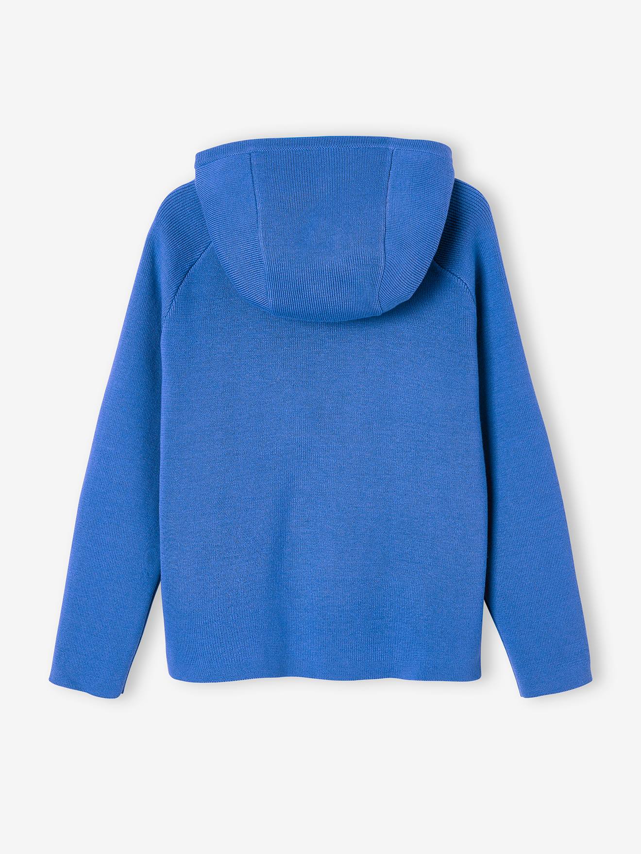 Suéter azul com capuz para meninos