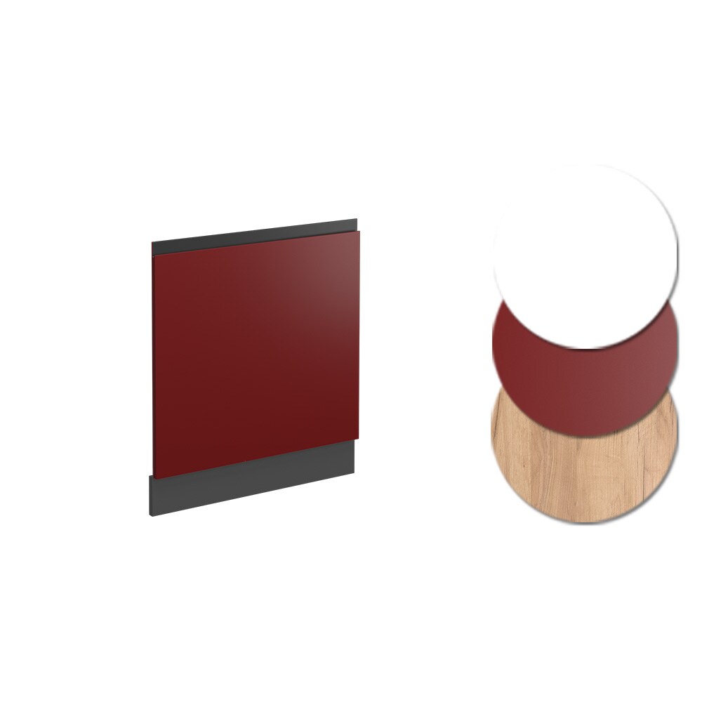 Vicco Geschirrspülerblende Küchenschrank Küchenmöbel R-Line J-Shape Anthrazit Rot 60 cm modern