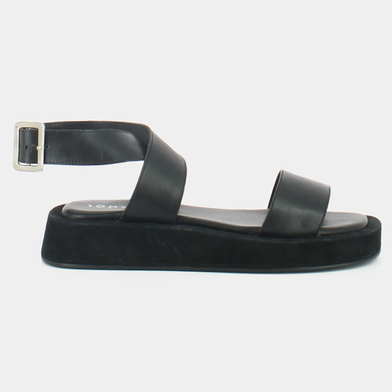 Jonak Sandales en Cuir Wombat noires