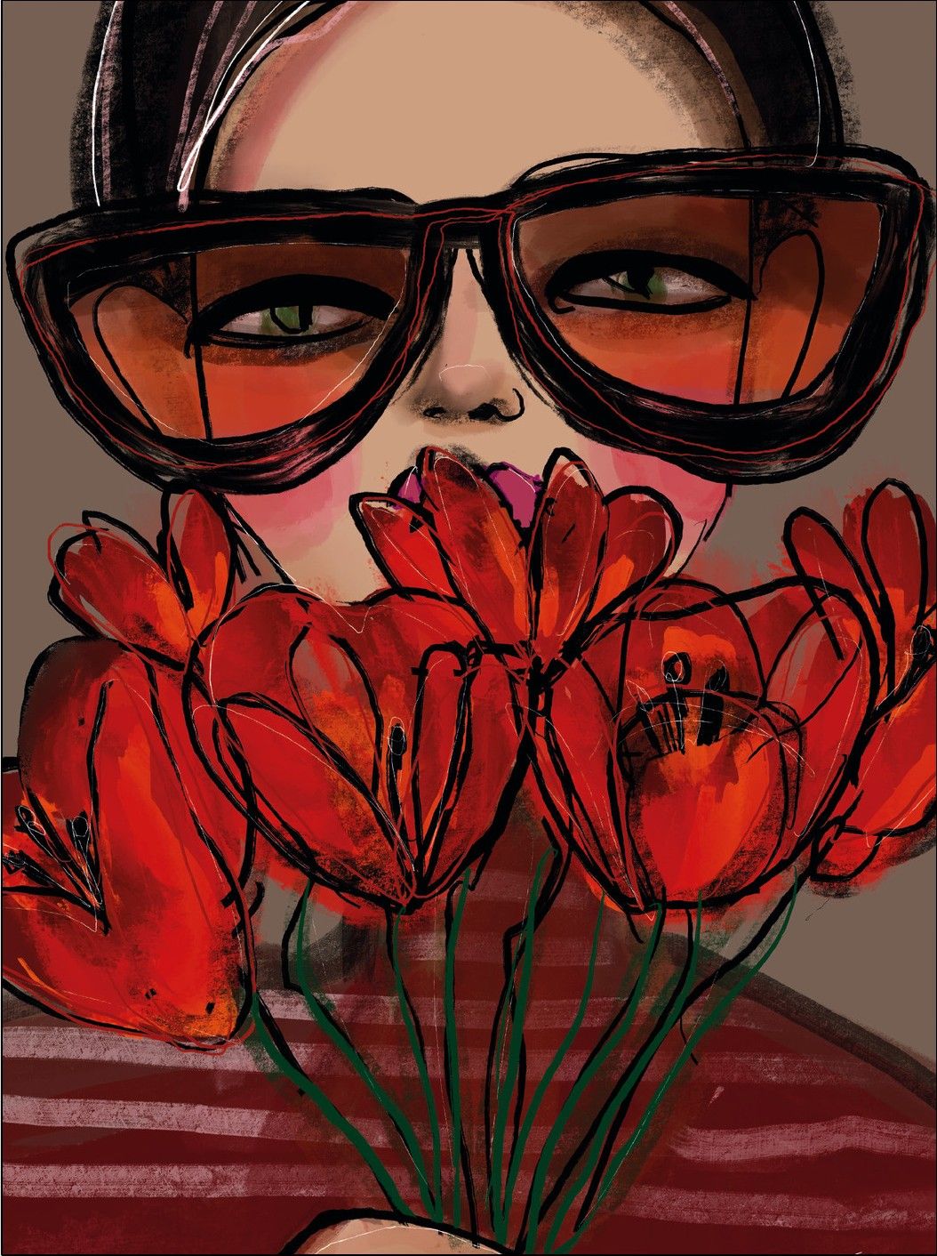 Wandkleed Poppy