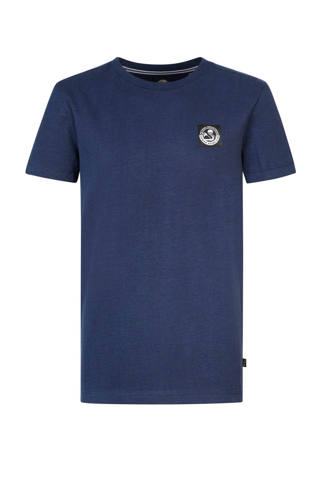 Petrol Industries T-shirt met backprint middenblauw