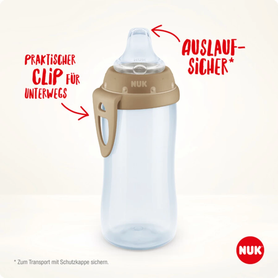 NUK Babyflasche Active Cup, rosa, Motiv Hase 300ml