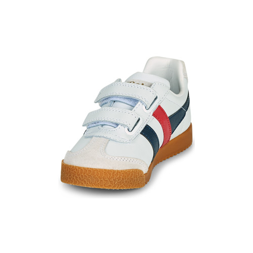Gola - HARRIER LEATHER VELCRO - Blanc / Marine / Rouge