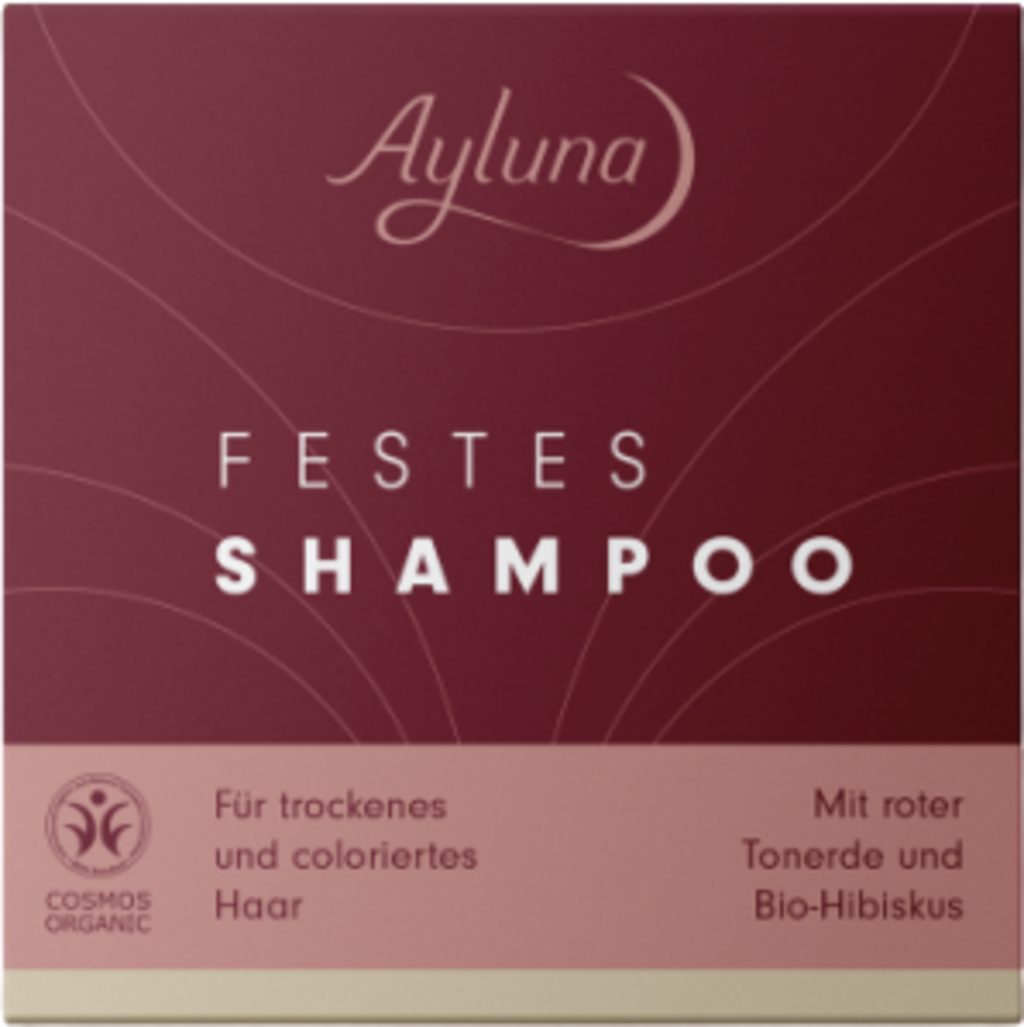 Ayluna  Festes Shampoo Rote Tonerde & Bio-Hibiskus, 60 g