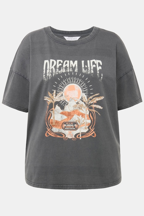 Oversize-Shirt, XL Print, Vintage Look, Rundhals, Halbarm