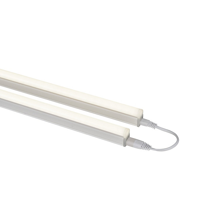 Réglette sous meuble Periera LED intégrée blanc neutre IP20 450lm 4W L.31xl.2,4cm blanc GoodHome