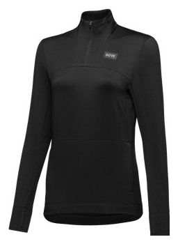 Maillot Manches Longue 1/4 Zippé Gore Wear Everyday Femme Noir