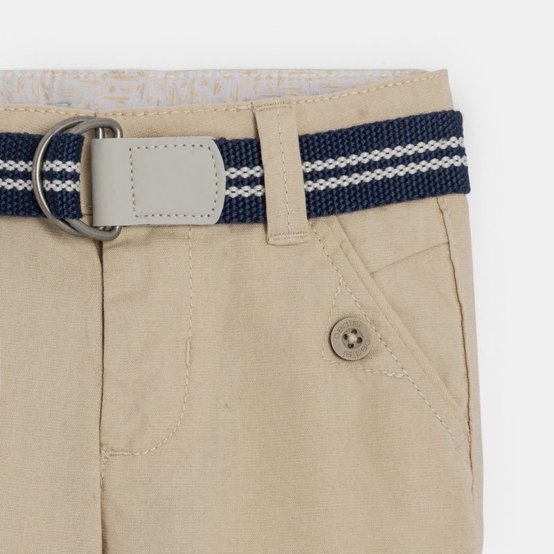 Pantalon coton et lin beige bébé garçon Beige