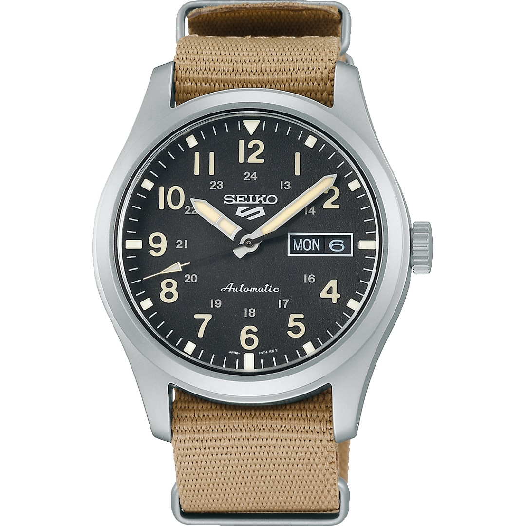 Seiko 5 Sports Automatik Day-Date Nato Beige