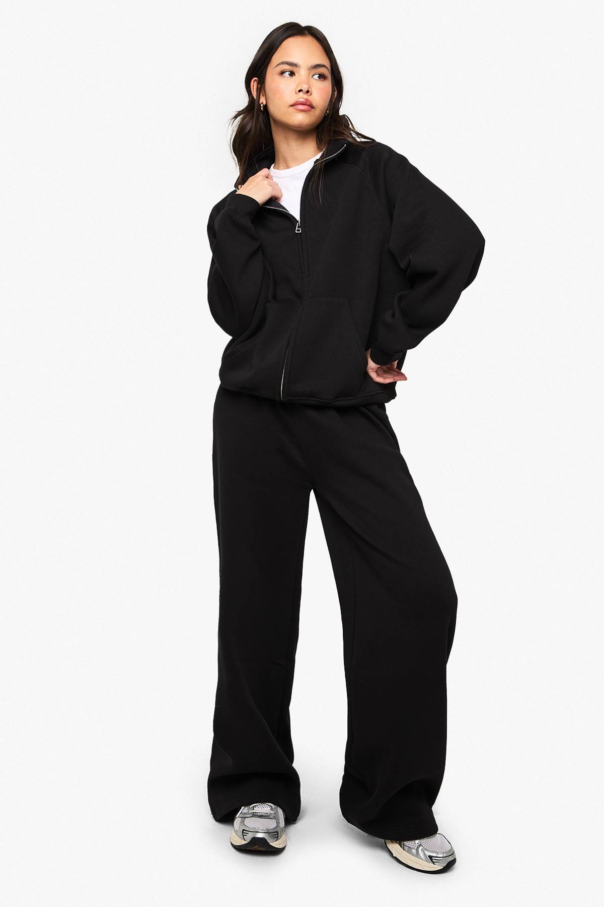 boohoo Survêtement bomber à couture raglan à zip intégral