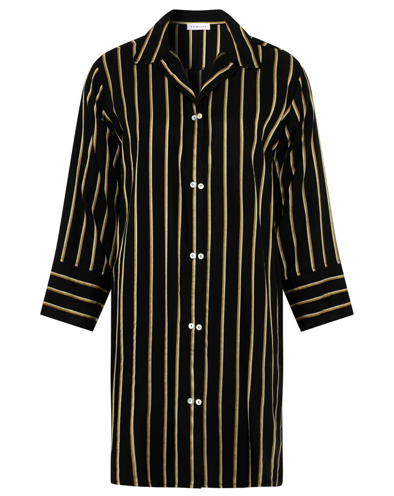 Femilet Chemise de nuit Graphic noir/doré