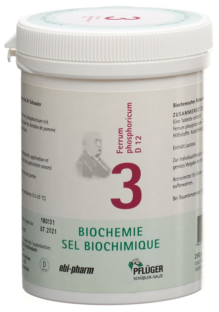PFLUEGER Nr3 Ferrum phosphoricum 12 D<br>250 g, Dose, Tablette