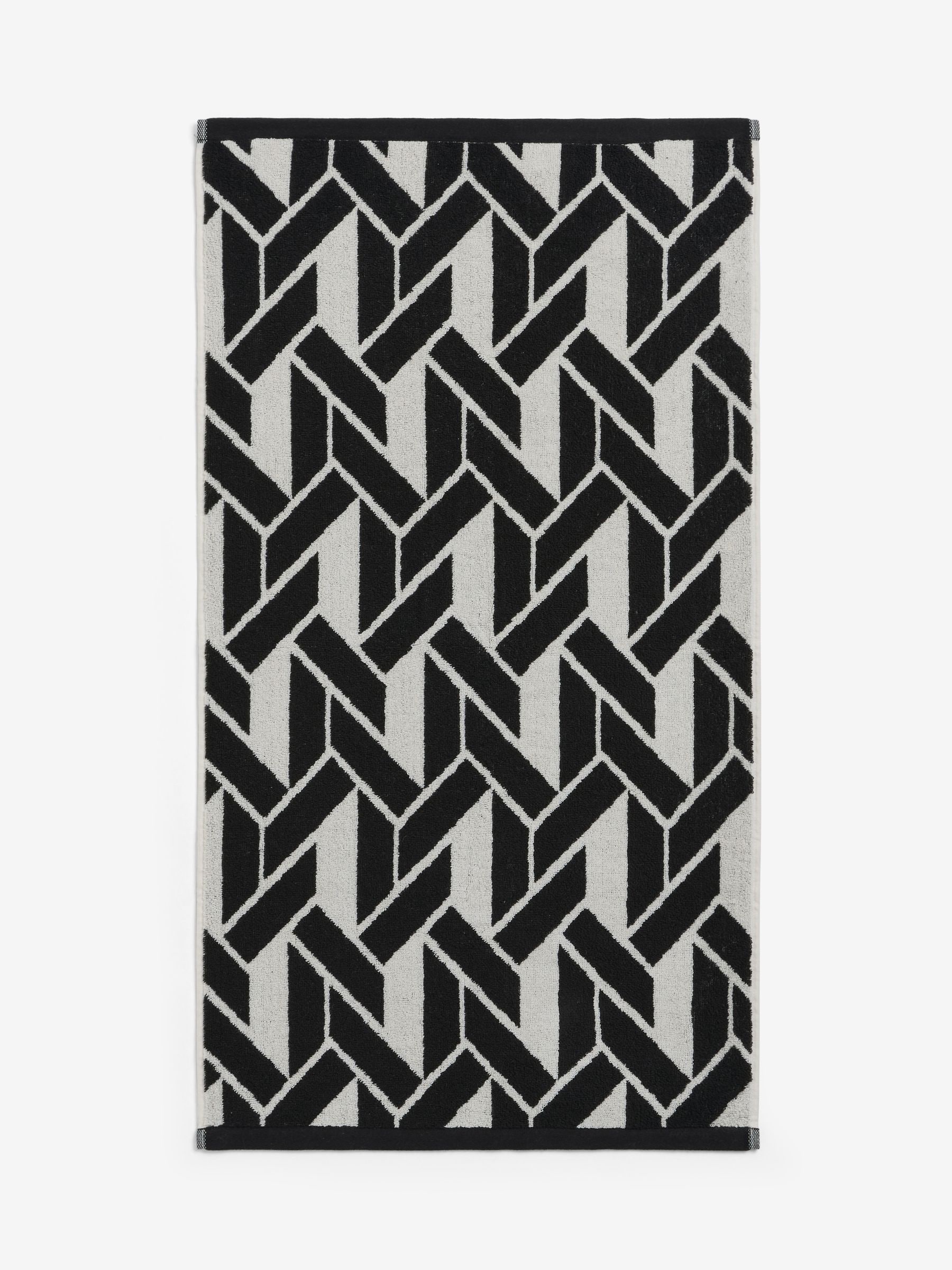100% katoenen handdoek met geometrisch motief