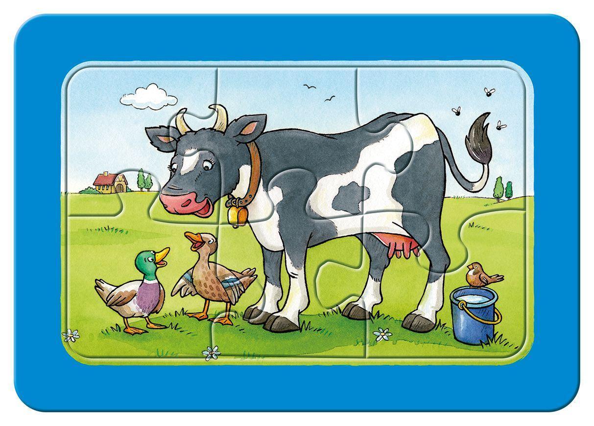 Rahmenpuzzle GUTE TIERFREUNDE 3x6-teilig