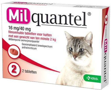 Milquantel Grote Kat (16 mg) - 2 tabletten