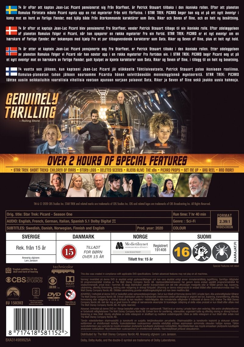 Star Trek Picard - Sæson 1 - DVD