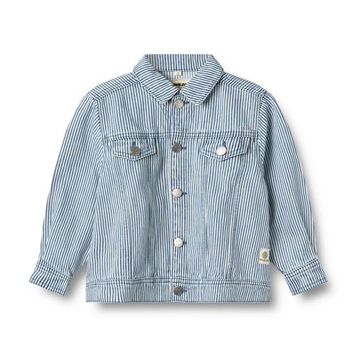 Wheat Vive Denim Jakke, Ink Stripe, 128 cm