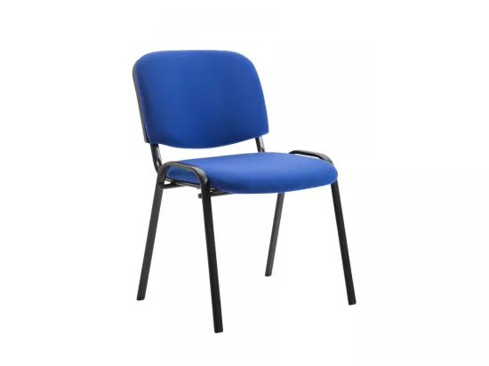 Lot de 12 Chaise de conférence - Tissu & Métal - Bleu - Ken
