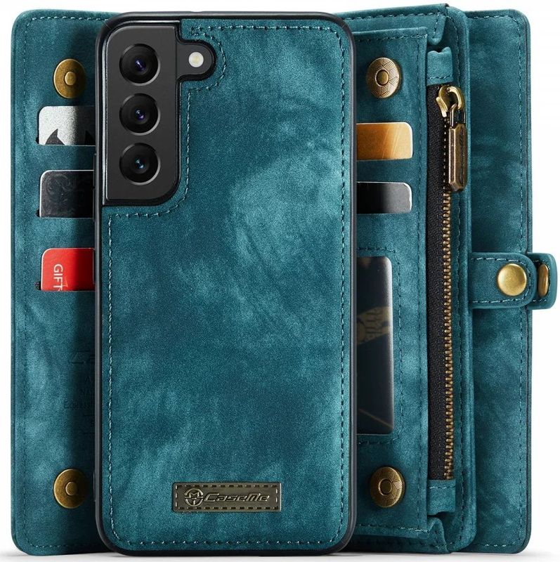 CaseMe - 008 - Hoesje - Samsung Galaxy S22 - Groen - 2-in-1 Book Case en Back Cover