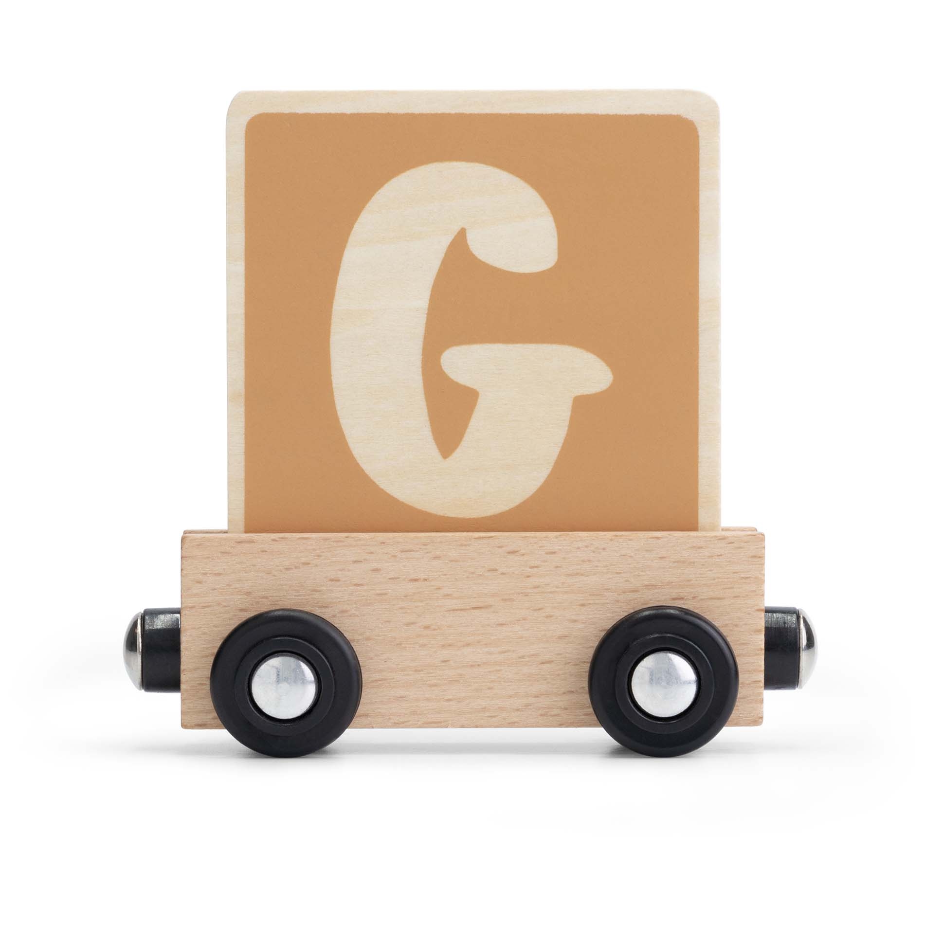 Prénatal houten namentrein letter G Midbrown - lettertreinen - Prénatal