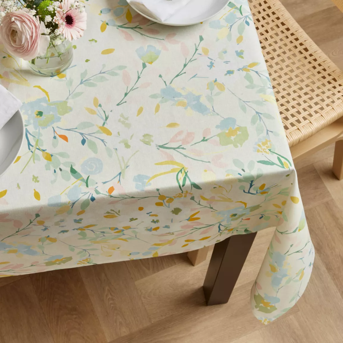 Nappe rectangulaire coton enduit (150 x 350 cm) Ornella Multicolore