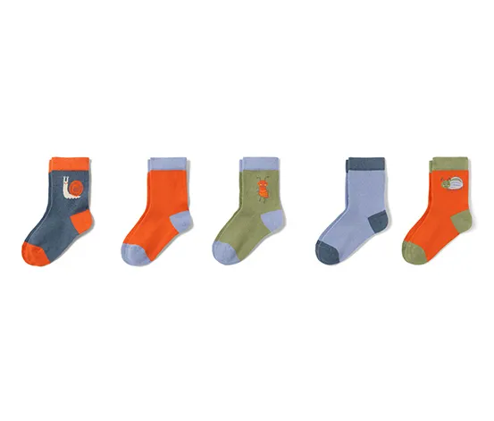 5 Paar Kinder-Socken, Tiere