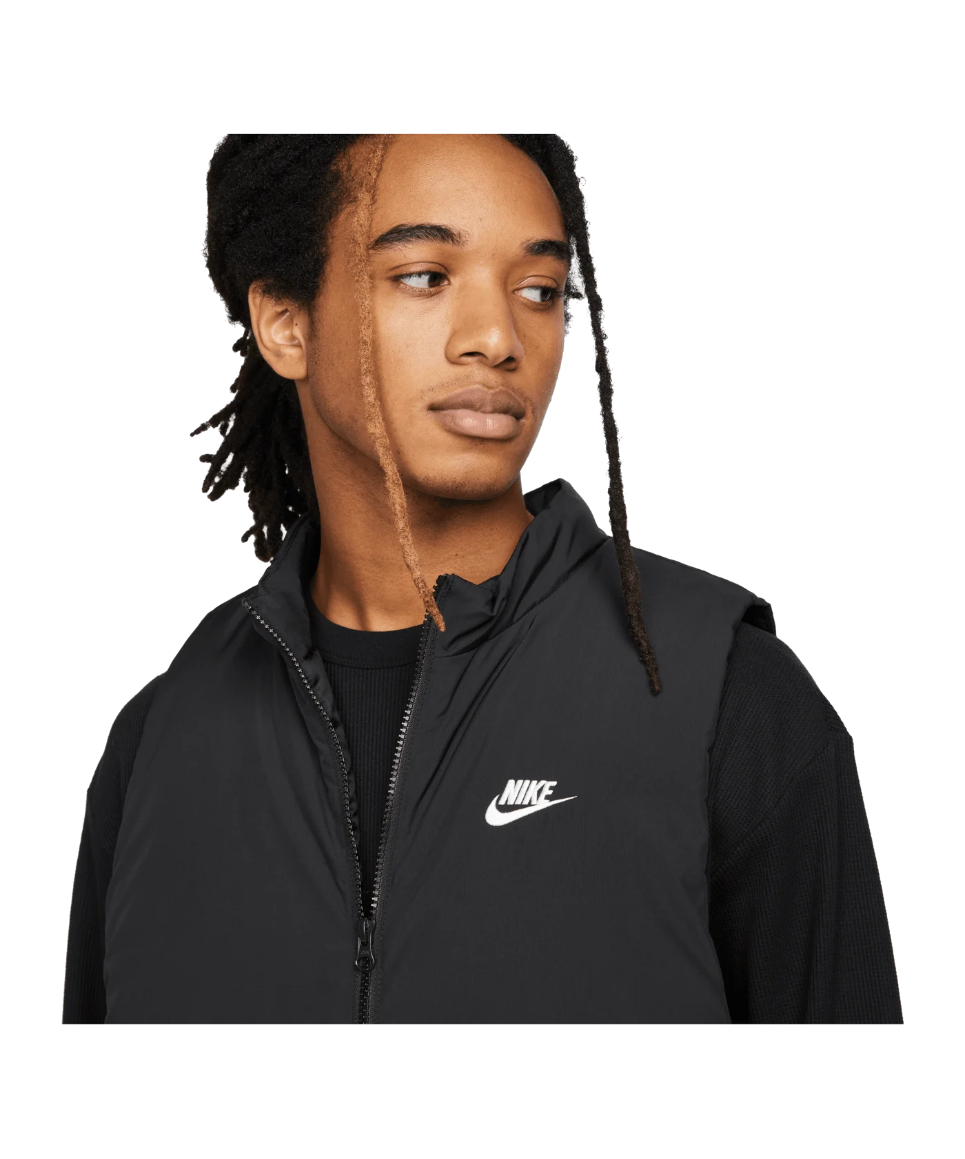 Nike Club Woven Weste Schwarz Weiss F010