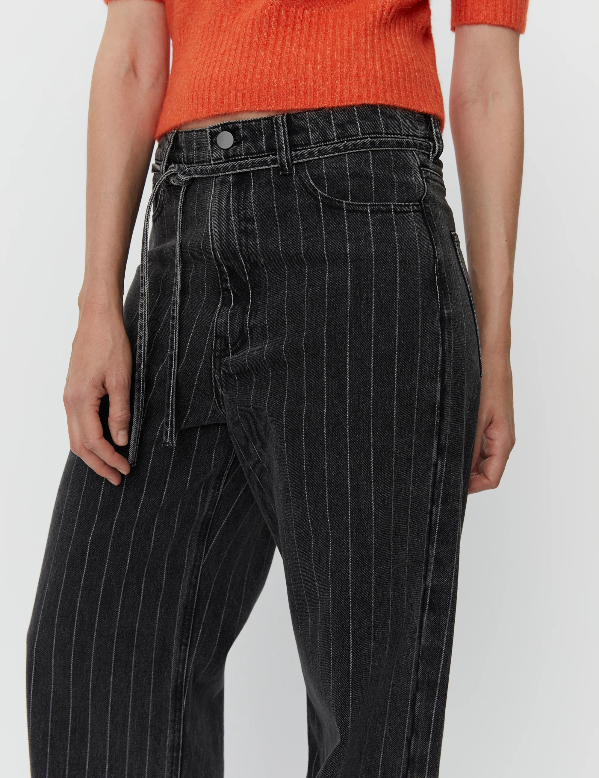 DAY Birger et Mikkelsen  Elijah Denim Stripe wide leg jeans - sort