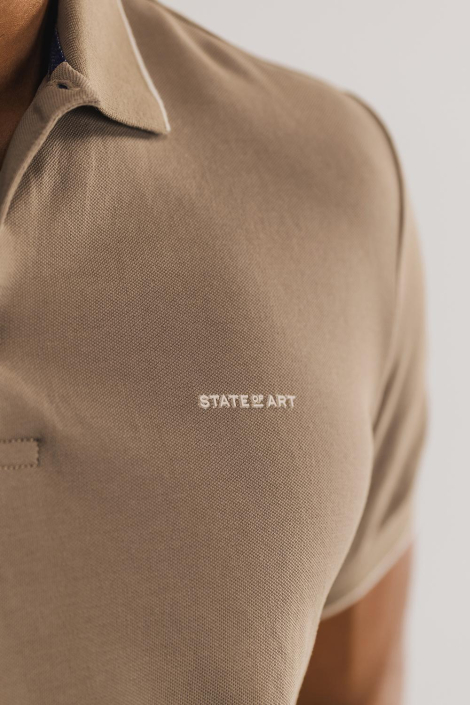 State of Art beige heren polo