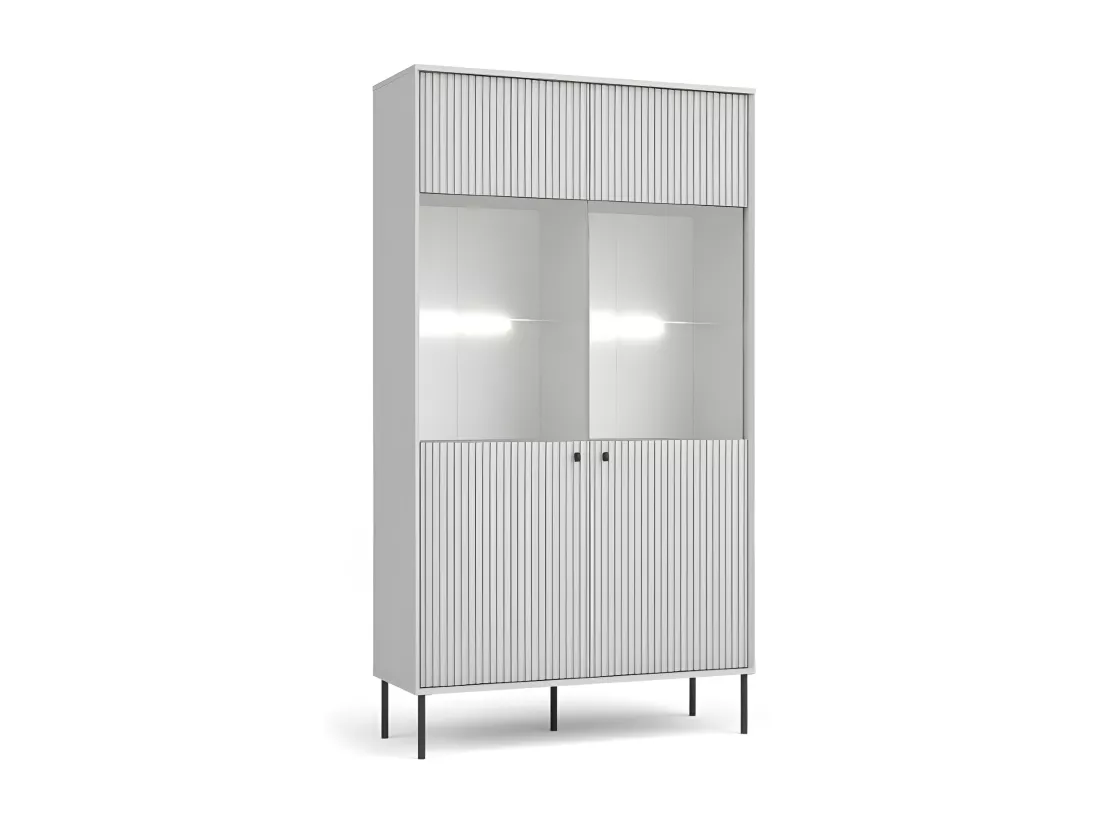 Vitrine 2 portes blanc mat Iris