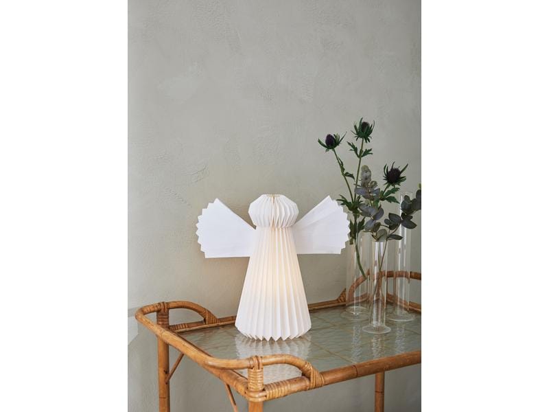 Markslöjd Tischdeko Papierengel, E14, 6W, 30 cm, Weiss Tischlampe