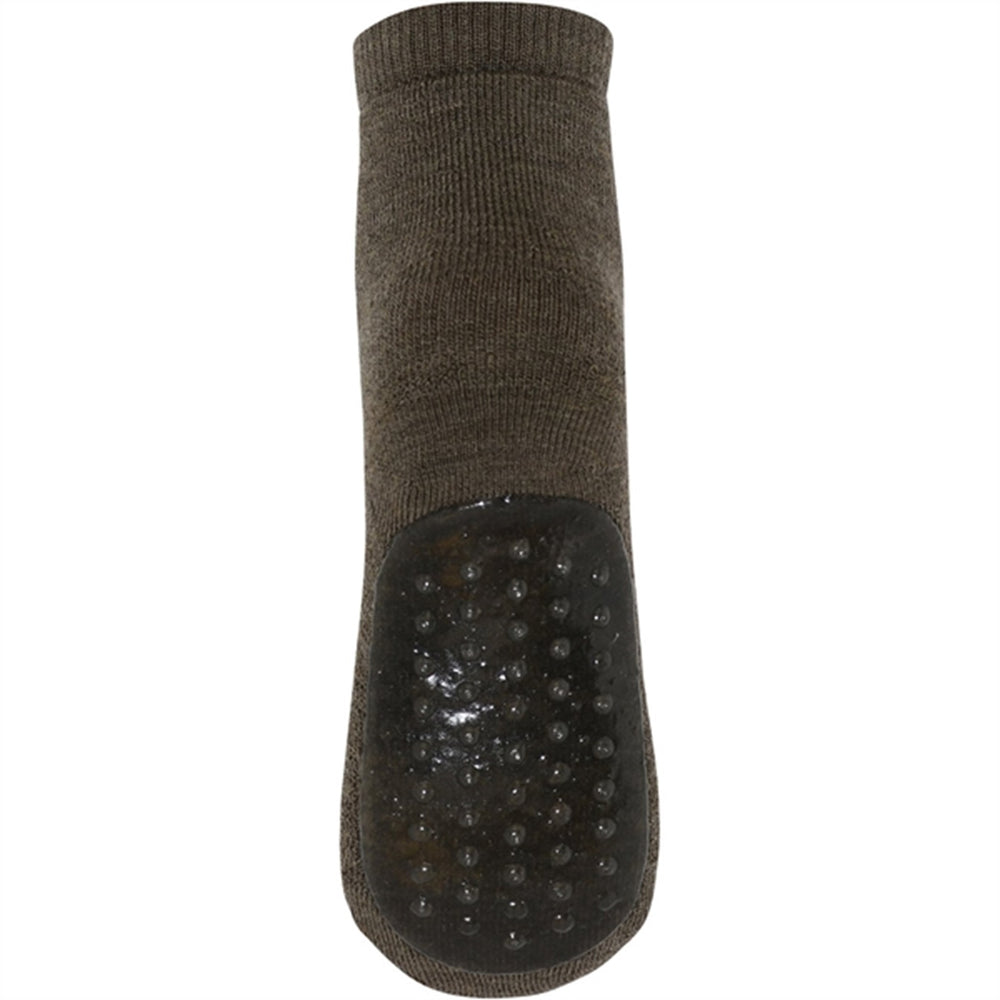 MP 7951 Uld Anstislip Strømper Brown Melange