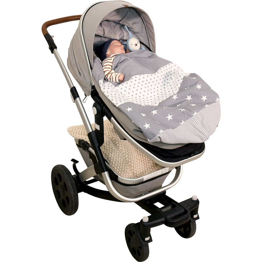 Ullenboom Babydecke & Kuscheldecke 70X100 cm Graue Sterne