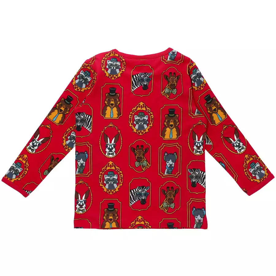 Villervalla Shirt Langarm Gerahmte Tiere FRAMED ANIMALS ROSEHIP