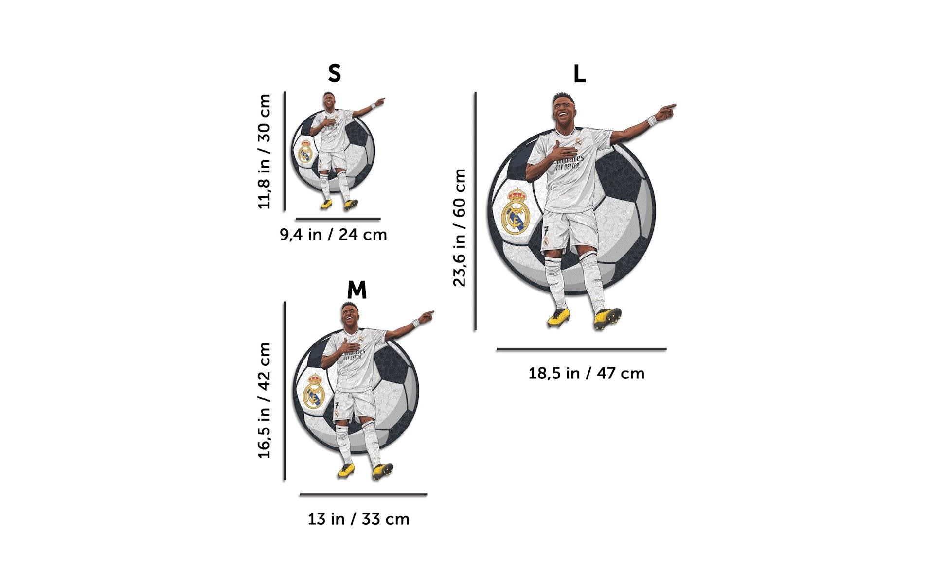 Vinicius Jr. - Real MadridOffizielles Holzpuzzle, Grösse M